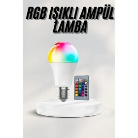 Resim Datatek Akıllı Rgb LED Ampul LED Uzaktan Kumandalı Renk Değiştiren Ampul 
