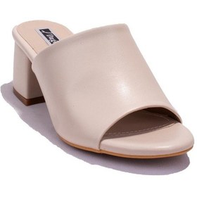 Resim Dagoster Dza07-811304 Bej Klasik Topuklu Kadın Terlik 001 