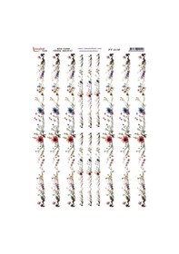 Resim Pirinç Dekopaj Kağıdı 30x42cm Pt-4130 Bordür Çiçek 