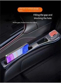 Resim Dashanshop 2 Adet Siyah Çok Amaçlı Araç Koltuğu Arası Dolgu Saklama Kutusu 4 Boşluklu 