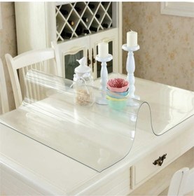 Resim Şeffaf Pvc Masa Örtüsü 2,5 Mm Kalınlık Masa Sehpa Koruyucu Muşambası 80 X 60 Nocolor-d2a8472e 