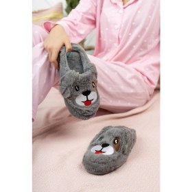 Resim Stwenn Pofuduk Hayvan Figürlü Panduf Kadın Ev Teliği 