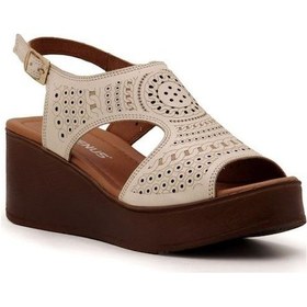 Resim Venüs 2113604y Dolgu Topuk Comfort Deri Kadın Sandalet 001 