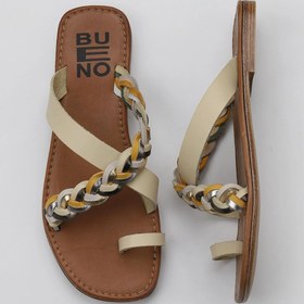 Resim Bueno Shoes Sarı Multi Deri Kadın Parmak Arası Terlik 01wu3419 