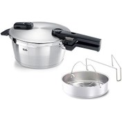 Resim Fissler Vitaquick Premium 3.5 Litre Düdüklü Tencere + Buharda Pişirme Aparatı 