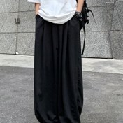 Resim Solid Drawstring Baggy Pantolon, Bahar ve Sonbahar için Rahat Cep Pantolonu, Kadın Giyim 