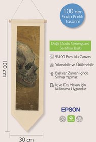 Resim Van Gogh Duvar Halısı, Sanat Serisi Dekor, 100cm Kanvas Flama Askılı Duvar Örtüsü NO:760 - Renkli - 1 / 30 x 100 