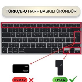 Resim Laptop Apple Uyumlu MacBook Air 13Inc Klavye Koruyucu A2179 A2337 Türkçe Baskı Pembe 