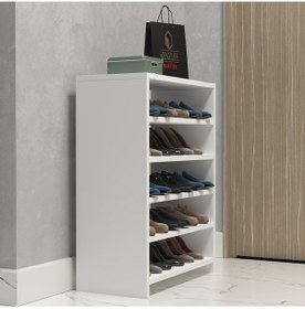 Resim Kenzlife Ayakkabılık Konevi Mat Beyaz Suntalam 080 060 30 Onbeş Çift Ayakkabı Kapasitesi Arkalıksız Beyaz 