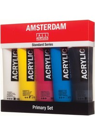 Resim Amsterdam Akrilik Boya Seti Ana Renkler 5X120Ml 