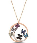 Resim Kelebekler Kolye _Rose 