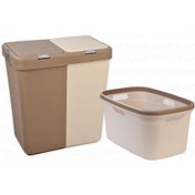 Resim Motek 80 Litre Kirli Çamaşır Sepeti Çamaşır Selesi 2'Li Set Kahve Diğer 
