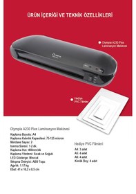 Resim Olympia A230 Plus 4in1 Set Laminasyon Makinesi A4 