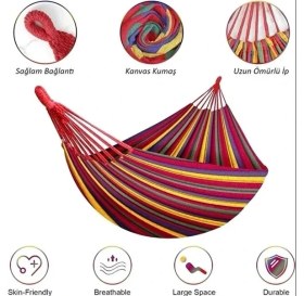 Resim Magicool Çift Kişilik Xl 260X150CM Kolay Kurulabilir Kanvas Hamak Çantalı 