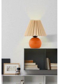 Resim Modern Tasarım Umbrella Abajur Krem Şapka Parlak Turuncu Gövde Turuncu 