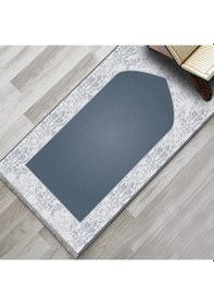 Resim Evaşk Namazlık Dokuma Halı Kaymaz Muslumana Seccade80 x 130 Lacivert EVASK805E80 