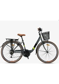 Resim Kron Tetra 3.0 26 Jant Şehir Bisikleti Mat Füme-neon Sarı Füme - Gri - Neon Sarı 