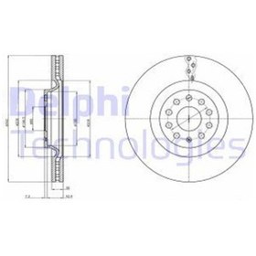Resim DELPHI BG9109C ÖN FREN DİSKİ HAVALI GOLF VII 13- 