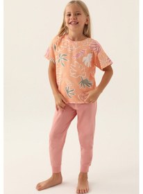 Resim Rolypoly Pink Somon Kız Çocuk Pijama Takımı 5274-43136 Somon 