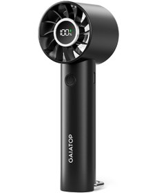 Resim Mini Taşınabilir Vantilatör Led Ekran Ve El Feneri 3 Hız Siyah, 