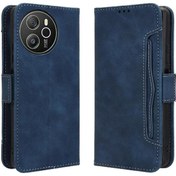 Resim Blackview Shark 8 Kılıfı Ayarlanabilir Çıkarılabilir Kartlık Manyetik Kapama Deri Cüzdan Kapak 