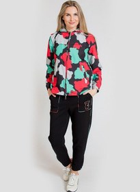Resim Emporio Armani Desenli Su Geçirmez Kapüşonlu Bayan Mont 3l2b72 2nhbz F006 Çok Renkli 