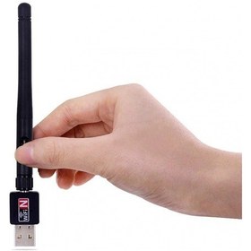 Resim Wi-Fi USB Adaptör Wireles Alıcı 2.4 Ghz 300Mbps Laptop Pc Bilgisayar 