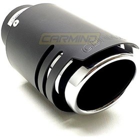 Resim Carmind Yan Kesik Kromajlı Siyah Egzoz Ucu C-442 