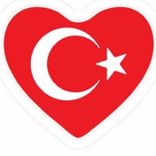 Resim Ogec Worx Türk Bayrağı 6 Duvar Dekor Sticker Kırmızı 60 X 60 Cm 