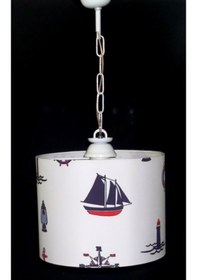 Resim Denizci Çapa Dümen Yelkenli Pusula Genç Çocuk Odası Avize 