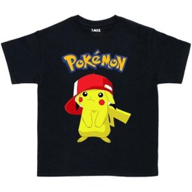 Resim TakeTshirt Pokemon Pikachu Çocuk Tişört Unisex Kesim Pikaçu 