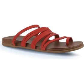 Resim Bueno Shoes Kırmızı Nubuk Kadın Parmak Arası Terlik 01WU4238 01WU4238 