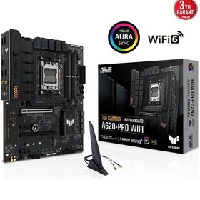Resim Asus Tuf Gamıng A620-pro Wıfı, 4xddr5, 2x M.2, Hdmı, Dp, Type-c, Am5 Soket Gamıng Anakart 