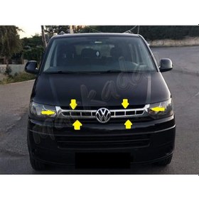 Resim Woc Chrome Vw T5 Caravelle Krom Ön Panjur 2010-2014 2 Parça Pasla 
