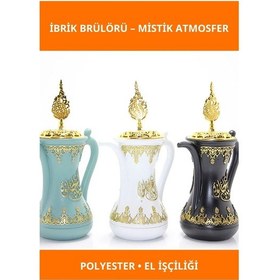 Resim Estetik Kapaklı İbrik Tütsü Brülörü Polyester 