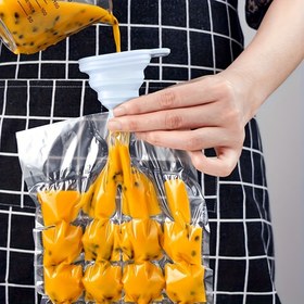 Resim 1200 adet/240 adet Tek Kullanımlık Buz Küpü Torbaları, Buz Küpü Kalıbı Tepsisi, Buz Küpü Tepsisi, Kendinden Kapamalı Dondurucu, Açık Hava Mutfak Araçları 