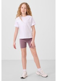 Resim Tommylife Gül Kurusu Esnek Standart Fit Basic Performans Kız Çocuk Tayt - 75189 Gül Kurusu 