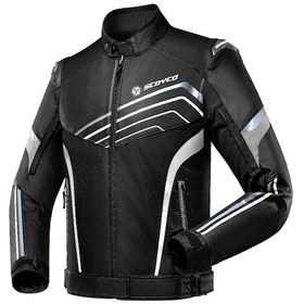 Resim Jk153 Siyah Deri 4 Mevsim Motosiklet Montu 