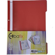 Resim Bafix Telli Dosya Plastik XL Kırmızı A4 