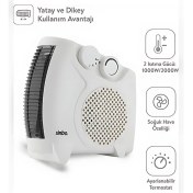 Resim Sinbo SFH-6940 2000W Fanlı Isıtıcı – Ayarlanabilir Termostatlı, Soğuk Hava Üflemeli, İç Mekan Kullanıma Uygun 