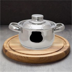 Resim 14 cm Mini Güveç Tencere, Mama ve Sos Için Kullanışlı, Beyaz Renk 