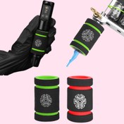 Resim 1/3 adet Kırmızı ve Yeşil Dövme Tutma Kılıfları, Dövme Süngeri Tutma Kapağı Kısa Stil Çapı 30mm İç Çap 22mm Elastik Kalınlaştırılmış Kaymaz Anti-mısır Sünger Dövme Tutma Kapağı 