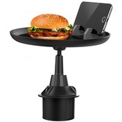 Resim Yunboo Araç Yemek Tepsisi - Kısa Tip, 360 Döner, Telefon Konumu, Çok Amaçlı Saklama, Bardak Tutucusuna Uyumlu 