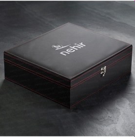 Resim Nehir Zarif Sade 12 Kişilik 84 Parça Kutulu Çatal Kaşık Bıçak Takımı GÜmüş 