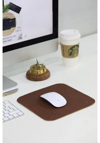 Resim Guard Taba Deri Mouse Pad 22 X 22 Cm 