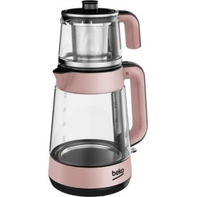 Resim Beko cm 5964 R Floral Rose 1900 W Cam Demlikli Çay Makinesi 