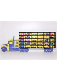 Resim Belinayçocukdünyası Ahşap Tır Model Oyuncak Araba Rafı 50-Sarı 
