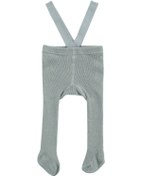 Resim Açık Gri Yenidoğan Bebek Askı Genel Külotlu Düz Renk Yüksek Bel Nervürlü Örgü Tayt Bebek İlkbahar Sonbahar Tek Parça Tayt 1-2 Yaş Açık Gri 