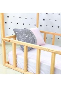 Resim Markaawm Montessori Yatak Ahşap Yatak Doğal Çam Ağacı Karyola Paris 