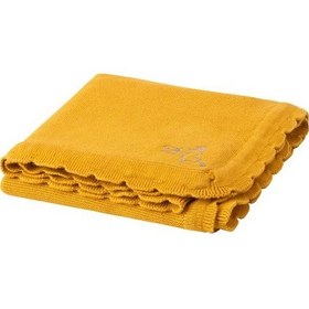 Resim Bebek Battaniyesi 70X90 Cm Meridyendukkan Koyu Sarı -Pamuklu Bebe Sarı 